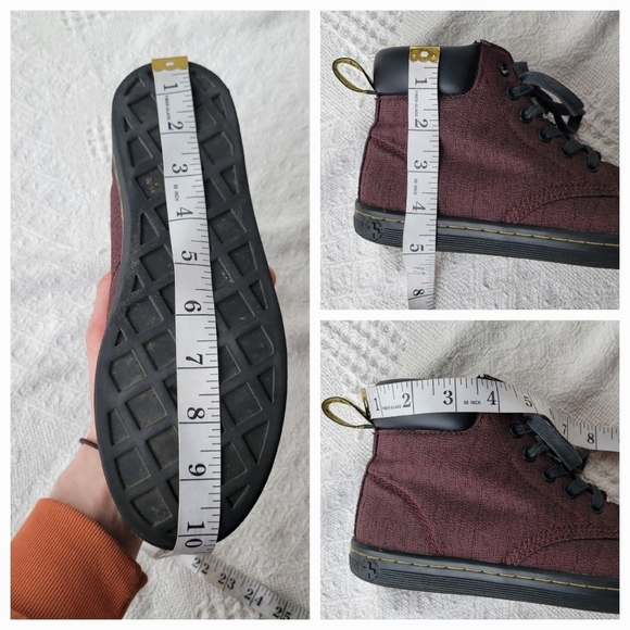Dr, Marten MAELLY Lace-up Padded Ankle Lightweight Casual High Top -Burgundy - Picture 10 of 10